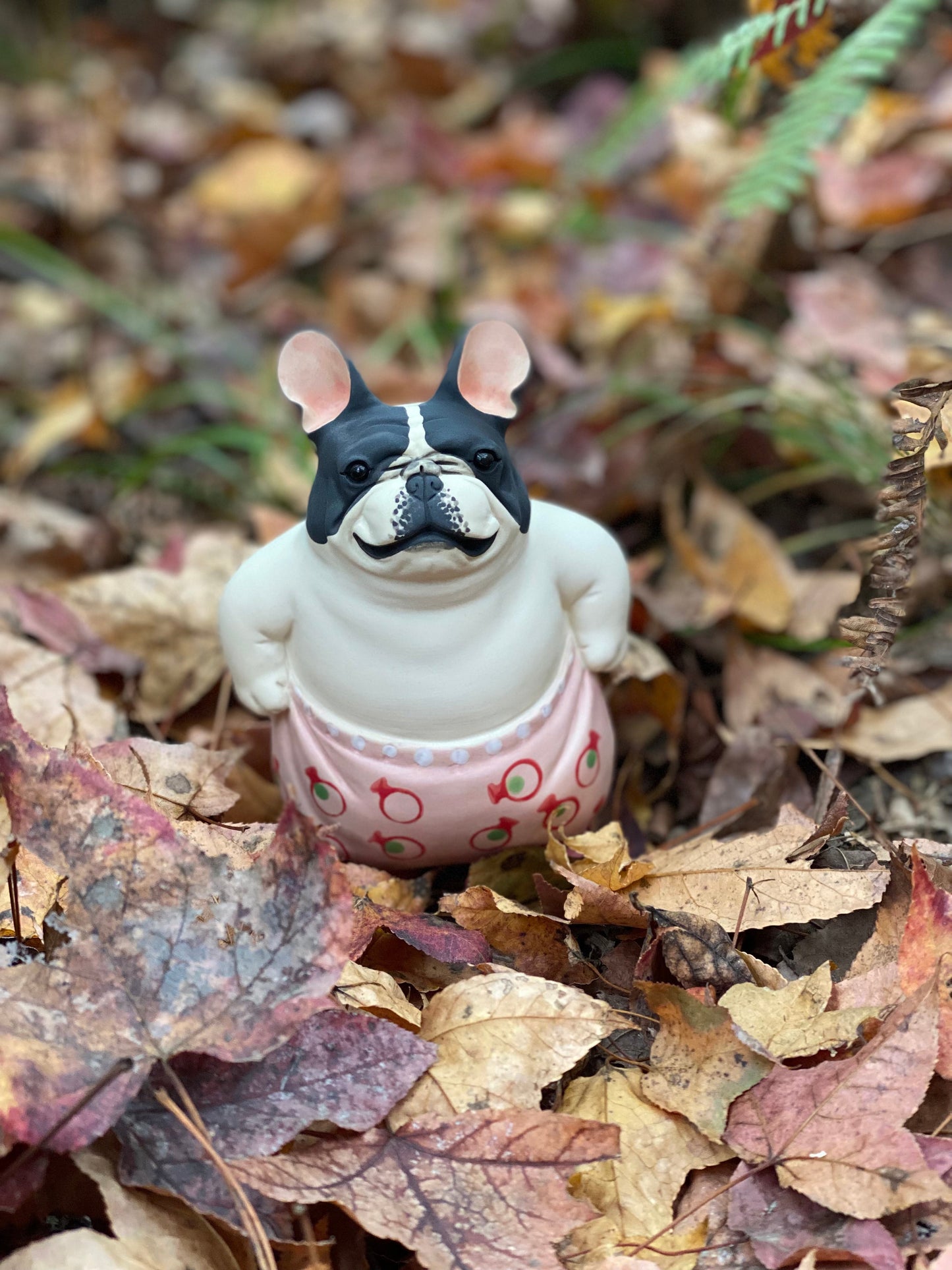 Black and White Pants-Up Pooch